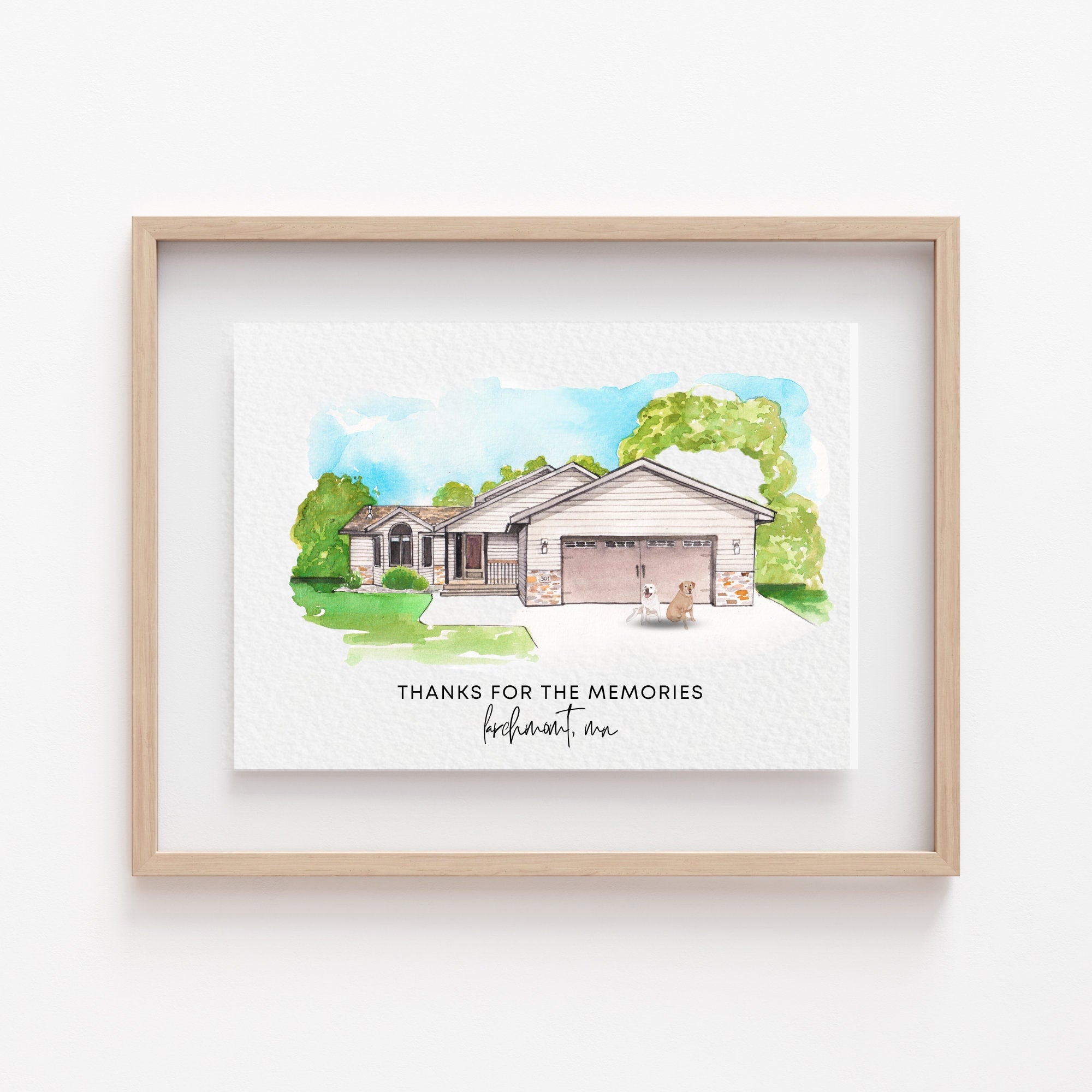 Custom Watercolor House Painting Print,House Painting From Photo,Housewarming gift, Realtor Closing Gift,First Home Gift